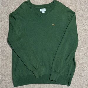 Bob Timberlake Green V-Neck Sweater men's large